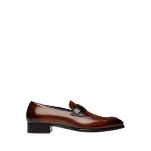 BURNISHED LEATHER ELKAN TWISTED BAND LOAFER